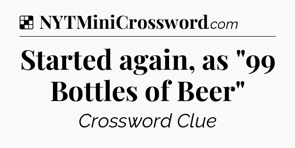 Solution: Started again, as 