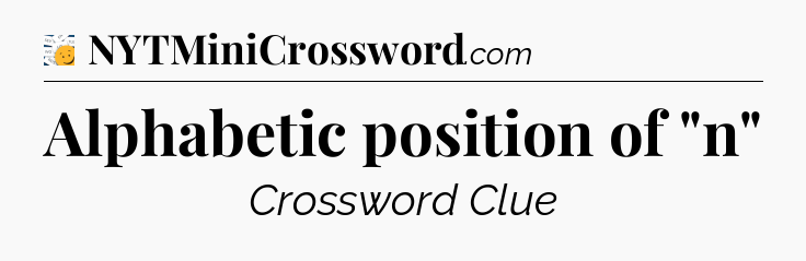 Alphabetic position of 