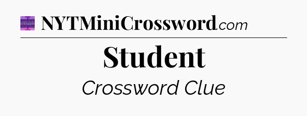Student - Thomas Joseph Crossword