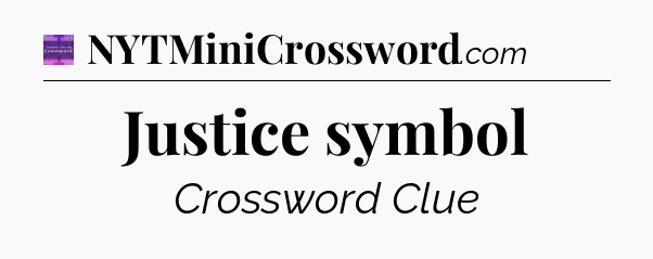 Justice symbol - Thomas Joseph Crossword