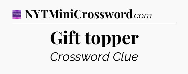 Gift topper - Thomas Joseph Crossword