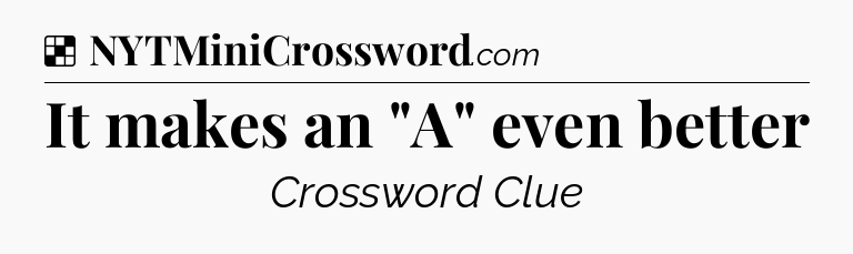 Solution: It makes an 