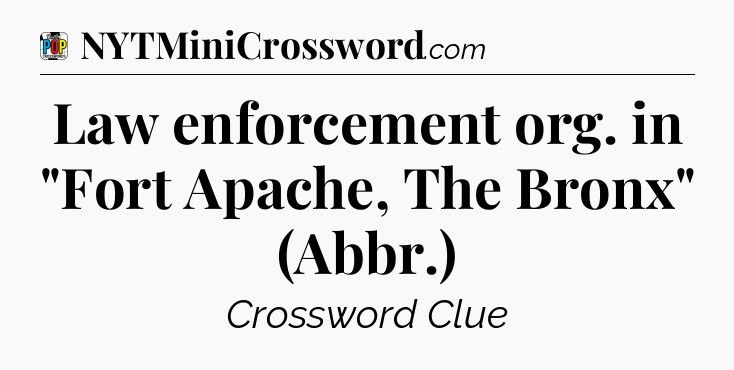 Law enforcement org. in 