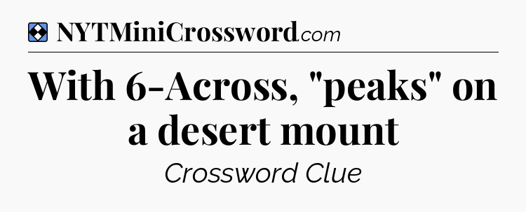 Solution: With 6-Across, 