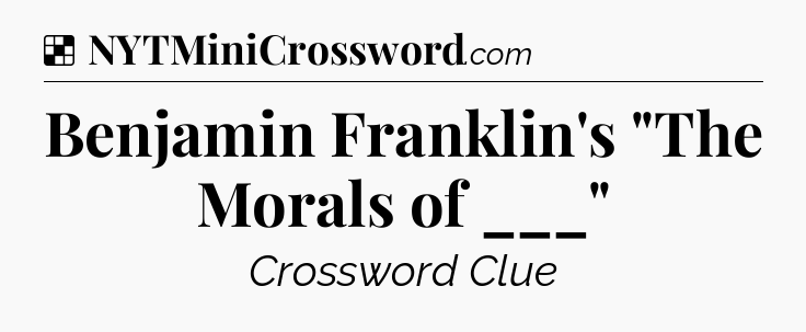 Solution: Benjamin Franklin's 