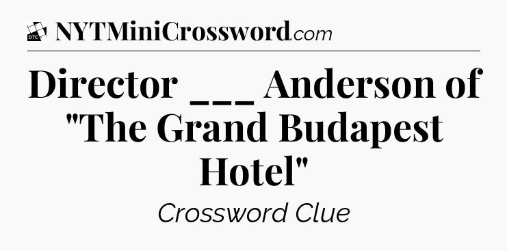 Director ___ Anderson of 