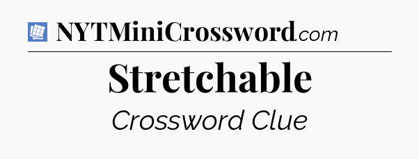 Stretchable Puzzle Page Crossword Clue