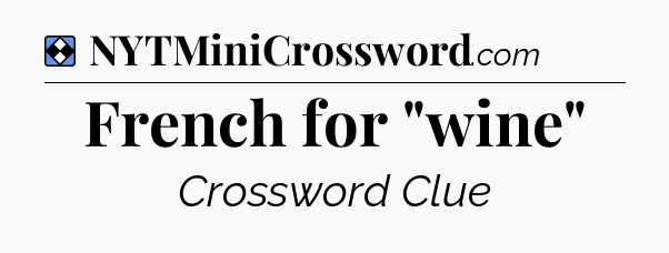 Solution: French for 