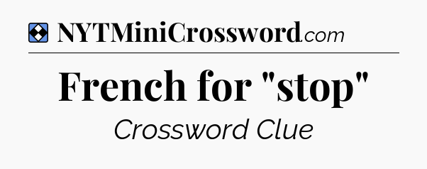 Solution: French for 