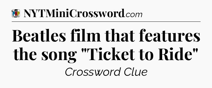 Beatles film that features the song 