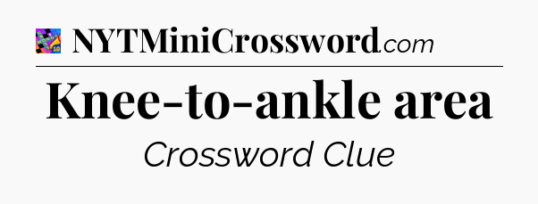 Knee-to-ankle area Crossword Clue