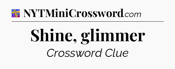 Shine, glimmer Codycross