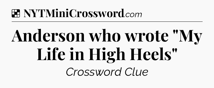 Solution: Anderson who wrote 