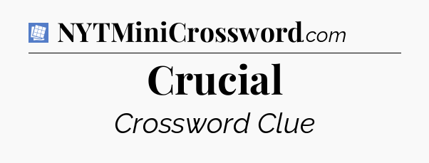 Crucial Puzzle Page Crossword Clue