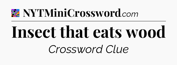 Insect that eats wood Crossword Clue