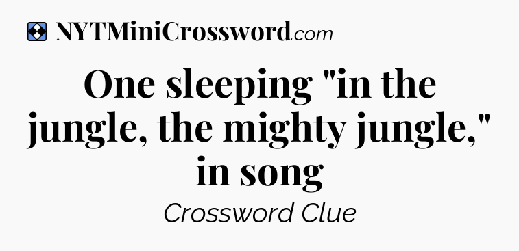 Solution: One sleeping 