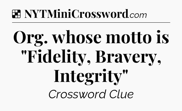 Solution: Org. whose motto is 