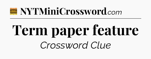Term paper feature - Eugene Sheffer Crossword