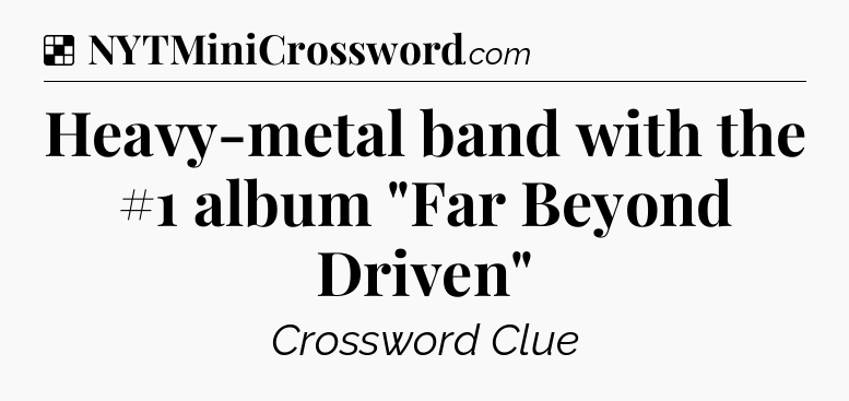 Solution: Heavy-metal band with the #1 album 