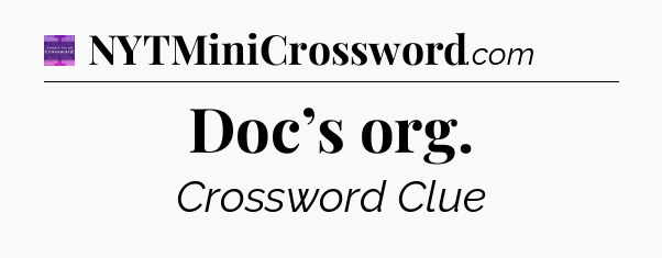 Doc’s org - Thomas Joseph Crossword
