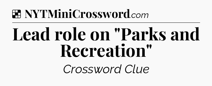 Solution: Lead role on 