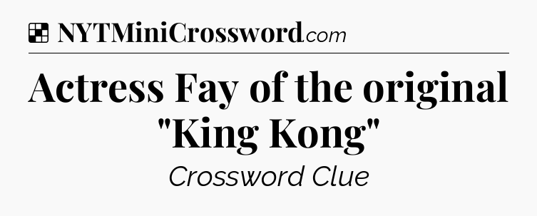 Solution: Actress Fay of the original 