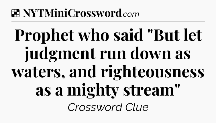 Solution: Prophet who said 