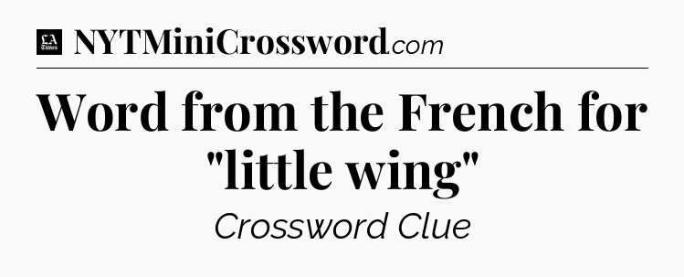 Word from the French for 