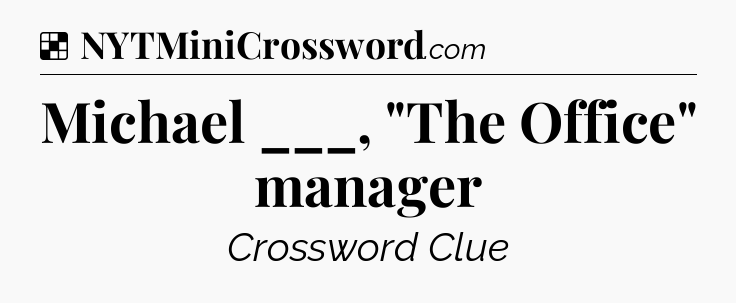 Solution: Michael ___, 