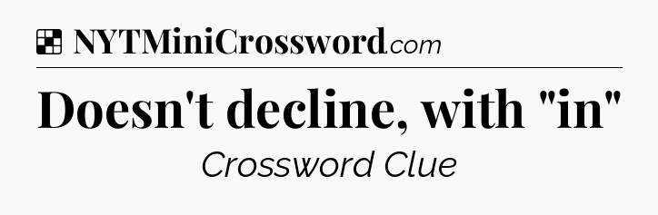 Solution: Doesn't decline, with 