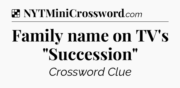 Solution: Family name on TV's 