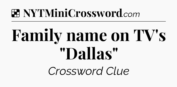 Solution: Family name on TV's 