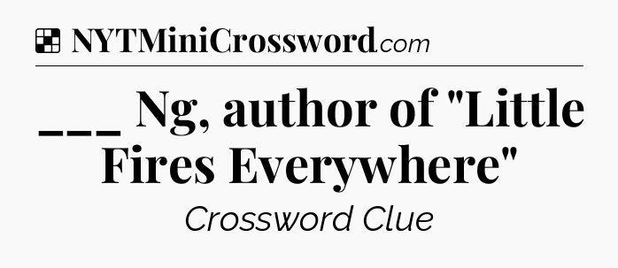 Solution: ___ Ng, author of 