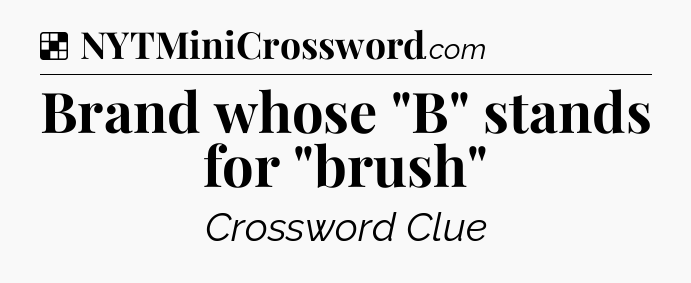 Solution: Brand whose 