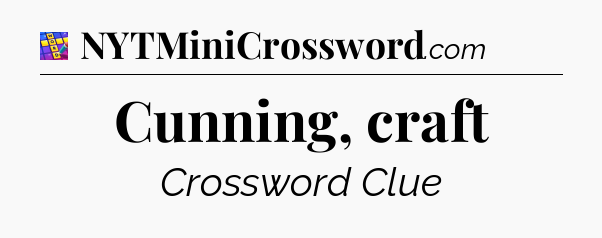 Cunning, craft Codycross