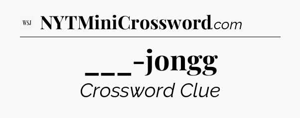 ___-jongg - WSJ Crossword
