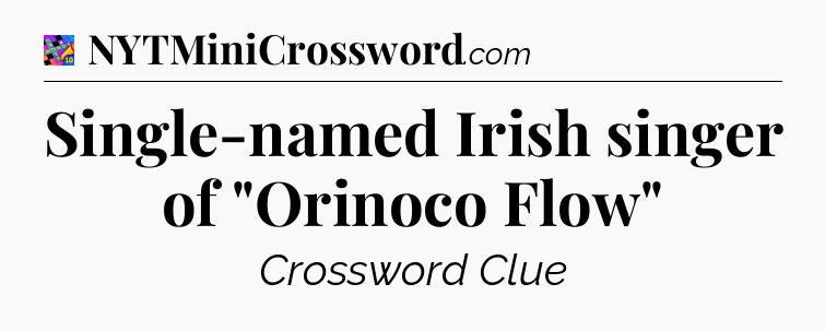 Single-named Irish singer of 