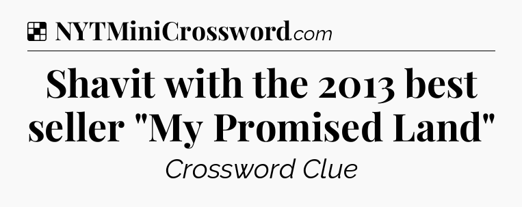 Solution: Shavit with the 2013 best seller 