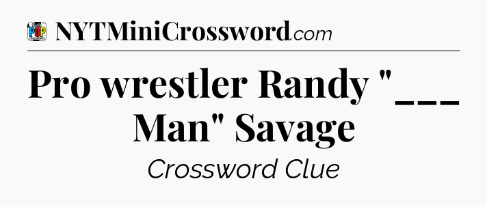 Pro wrestler Randy 