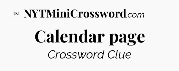 Calendar page - WSJ Crossword