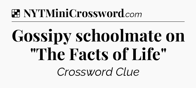 Solution: Gossipy schoolmate on 
