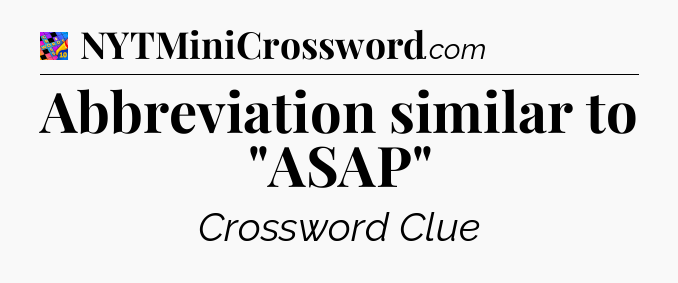 Abbreviation similar to 