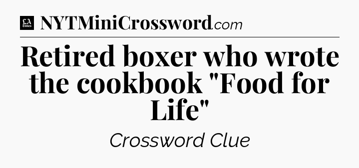Retired boxer who wrote the cookbook 