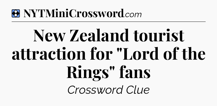 Solution: New Zealand tourist attraction for 
