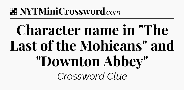 Solution: Character name in 