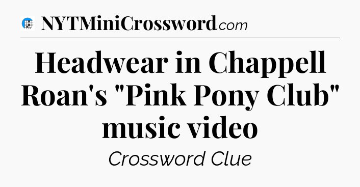 Headwear in Chappell Roan's 