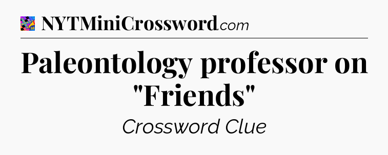 Paleontology professor on 