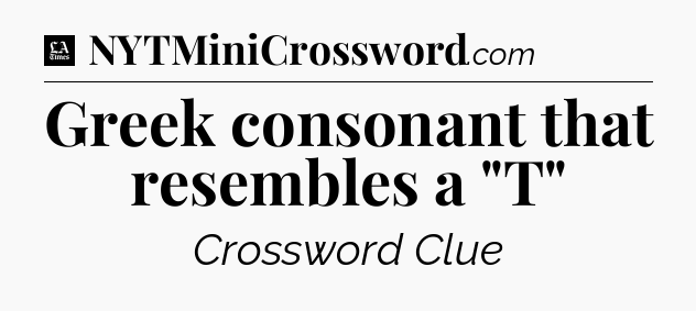 Greek consonant that resembles a 