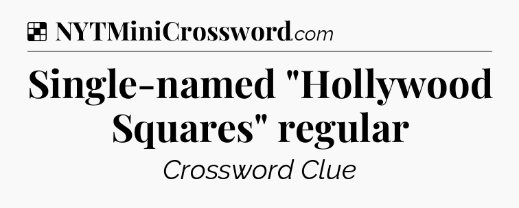 Solution: Single-named 