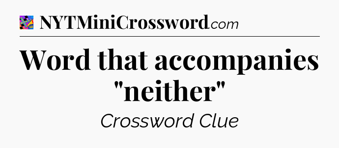 Word that accompanies 